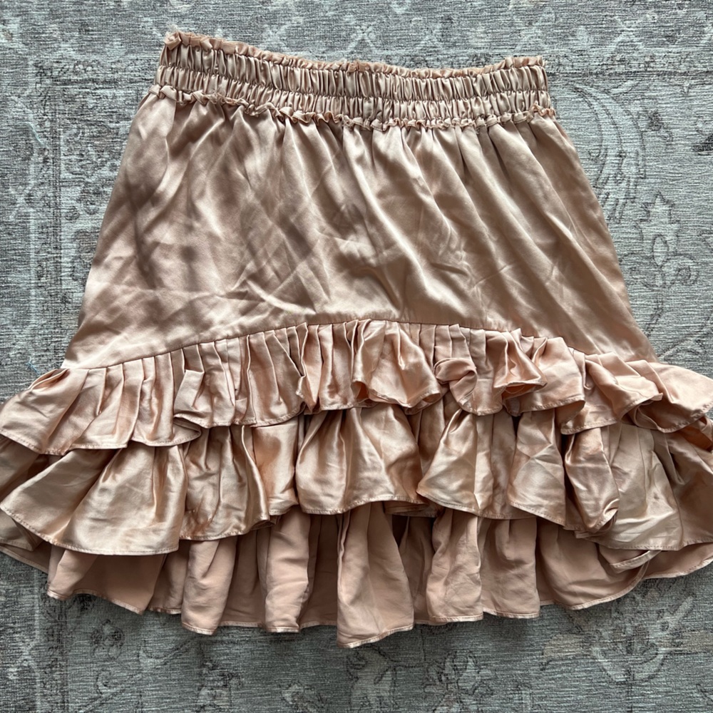 LoveShackFancy silk skirt